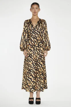 Glamorous Day Dresses|Midi & Midaxi Dresses|Digital Tie-Dye V-Neck Midi-Dress -