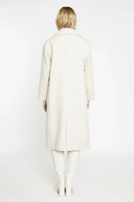 Glamorous Longline Coats|Coats|Ecru Double Breasted Longline-Coat -