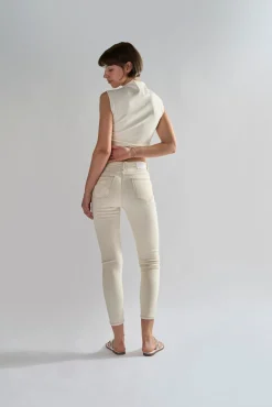Glamorous High Waisted Jeans|Skinny Jeans|Ecru High Waisted Skinny Jeans -