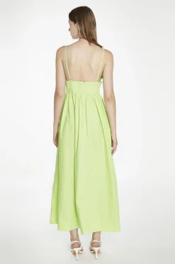 Glamorous Best Dressed Guest|Day Dresses|Electric-Lime Shirred Waist Maxi-Dress -