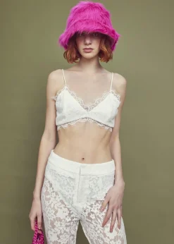 Glamorous Tops|Co-ords|Flora Co-ord Lace Trim Bralet -Ivory -