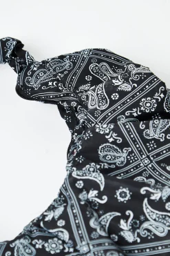 Glamorous Shoulder Bags|Black Bandana Print Shoulder Bag -