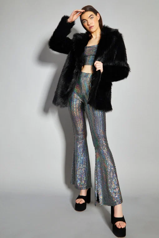 Glamorous Faux Fur & Leather|Coats|Black Faux Fur Coat -