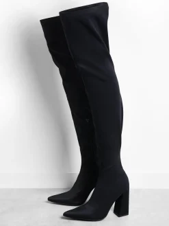 Glamorous Go To Partywear|Boots|Black Knee High Boots -