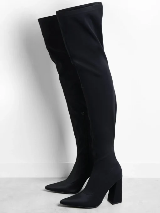Glamorous Go To Partywear|Boots|Black Knee High Boots -