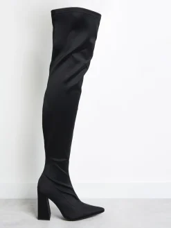 Glamorous Go To Partywear|Boots|Black Knee High Boots -