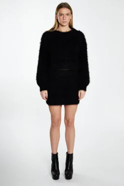 Glamorous Workwear|Co-ords|Black Knitted Mini Skirt -