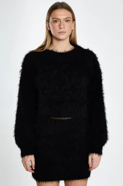 Glamorous Workwear|Co-ords|Black Knitted Mini Skirt -