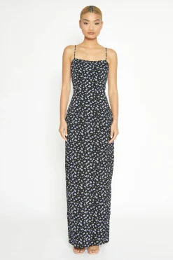 Glamorous Best Dressed Guest|Day Dresses|Black Rose Straight-Fit Midaxi Dress -