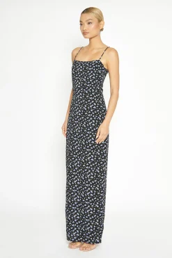 Glamorous Best Dressed Guest|Day Dresses|Black Rose Straight-Fit Midaxi Dress -