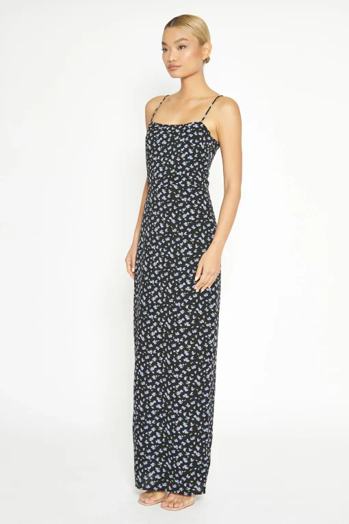 Glamorous Best Dressed Guest|Day Dresses|Black Rose Straight-Fit Midaxi Dress -