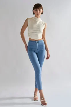 Glamorous Skinny Jeans|Bleach Stonewash Skinny Jeans -