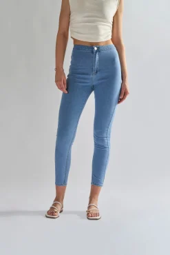Glamorous Skinny Jeans|Bleach Stonewash Skinny Jeans -