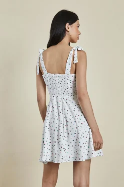 Glamorous Day Dresses|Mini Dresses|Bright Ditsy Tie Shoulder Mini Dress -