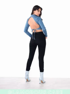 Glamorous Glamorous Care: Our Sustainable Collection|High Waisted Jeans|Care Black High Waisted Denim Jeans -
