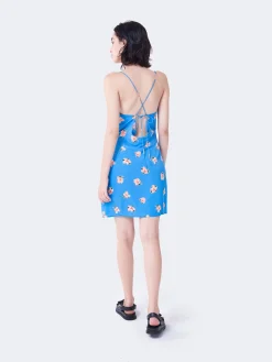 Glamorous Day Dresses|Glamorous Care: Our Sustainable Collection|Care Blue Orange Floral Mini Dress -