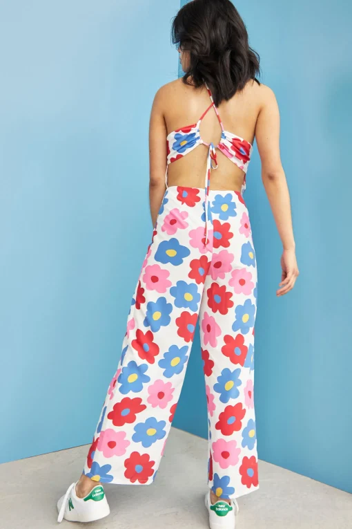 Glamorous Glamorous Care: Our Sustainable Collection|Jumpsuits|Care Bright Floral Sleeveless Jumpsuit -