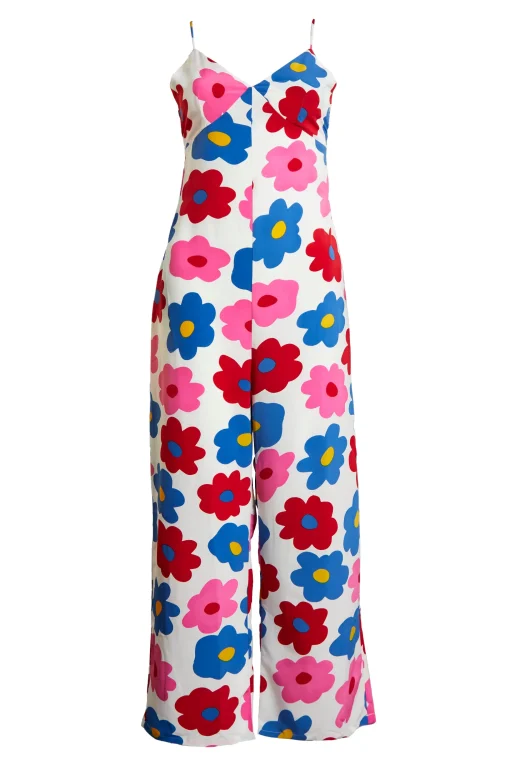 Glamorous Glamorous Care: Our Sustainable Collection|Jumpsuits|Care Bright Floral Sleeveless Jumpsuit -
