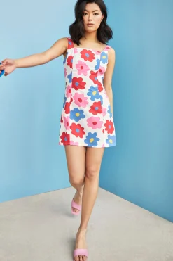 Glamorous Day Dresses|Glamorous Care: Our Sustainable Collection|Care Bright Large Floral Square Neck Mini Dress -