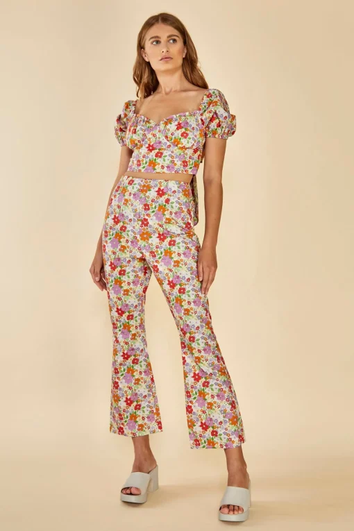 Glamorous Chic Escapes|Glamorous Care: Our Sustainable Collection|Care Cropped Kick Flare Trousers -