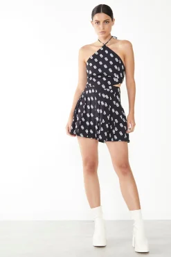 Glamorous Going Out Tops|Glamorous Care: Our Sustainable Collection|Care Logo Print Halter Neck Top -