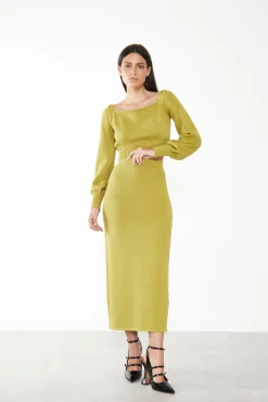 Glamorous Glamorous Care: Our Sustainable Collection|Co-ords|Care Olive Cropped Long Sleeve Jumper -