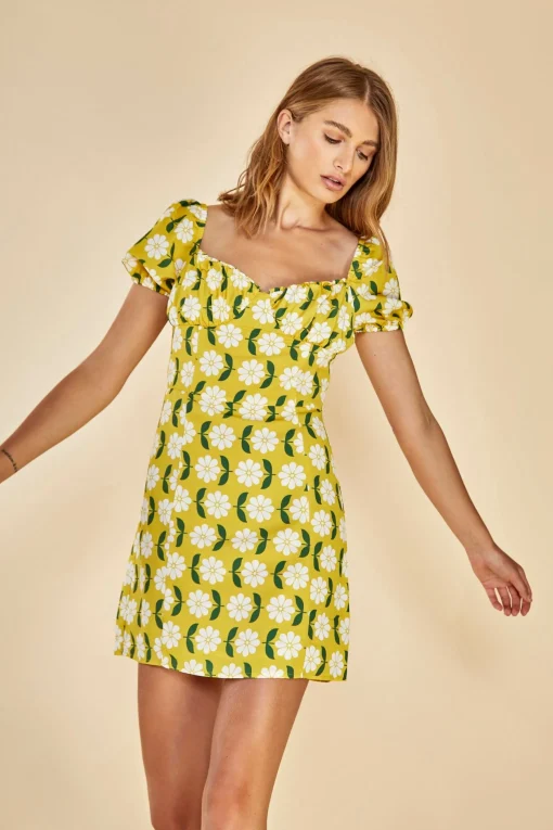 Glamorous Day Dresses|Glamorous Care: Our Sustainable Collection|Care Puff Sleeve Mini Dress -