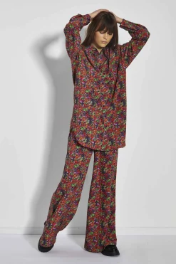 Glamorous Glamorous Care: Our Sustainable Collection|Co-ords|Care Purple Orange Ditsy Oversized Shirt -