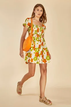 Glamorous Day Dresses|Glamorous Care: Our Sustainable Collection|Care Smocked Empire Line Mini Dress -