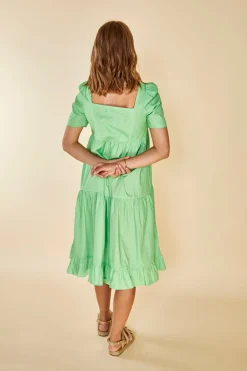 Glamorous Midi & Midaxi Dresses|Midi & Midaxi Dresses|Care Square Neck Tiered Smock Midi Dress -