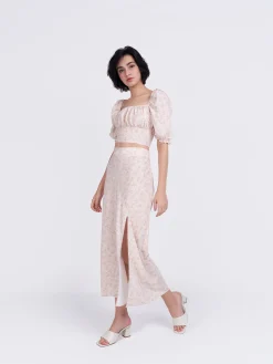 Glamorous Glamorous Care: Our Sustainable Collection|Care Stone Ditsy Floral Top -