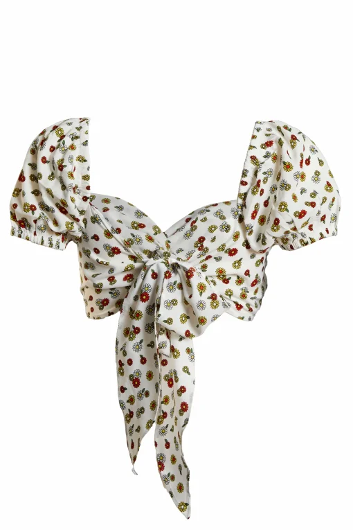 Glamorous Chic Escapes|Glamorous Care: Our Sustainable Collection|Care Tie Back Crop Top with Twist Front -