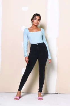 Glamorous Skinny Jeans|Care Washed Black Skinny Jeans -