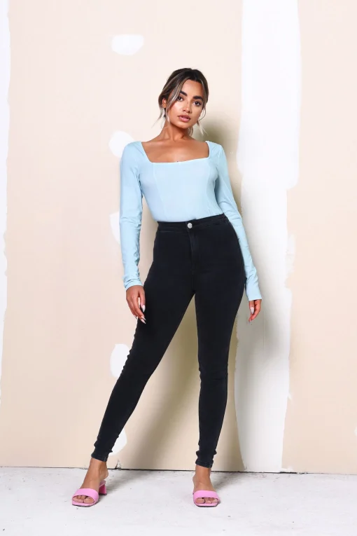 Glamorous Skinny Jeans|Care Washed Black Skinny Jeans -