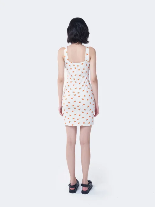 Glamorous Glamorous Care: Our Sustainable Collection|Mini Dresses|Care White Orange Floral Mini Dress -