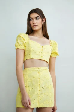 Glamorous Co-ords|Collection Button Through Crop Top -