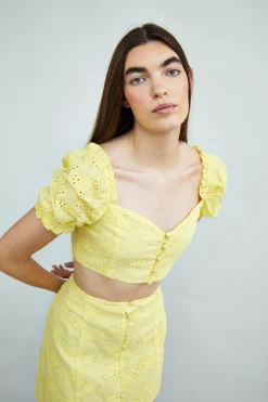 Glamorous Co-ords|Collection Button Through Crop Top -