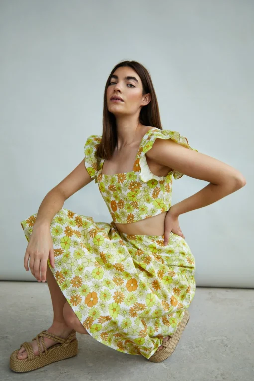 Glamorous Co-ords|Midi & Midaxi Skirts|Collection Gathered Midi Skirt -