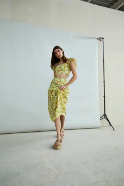 Glamorous Co-ords|Midi & Midaxi Skirts|Collection Gathered Midi Skirt -