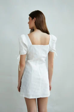 Glamorous Best Dressed Guest|Day Dresses|Collection Puff Sleeve Mini Dress with Tie Detail -