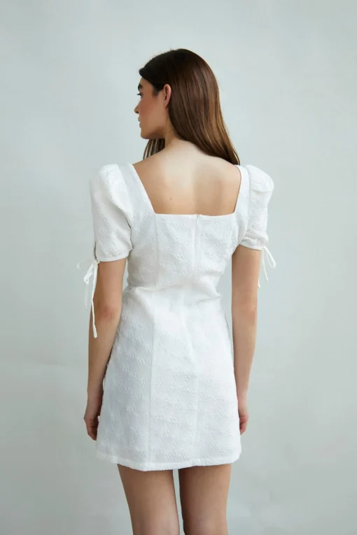Glamorous Best Dressed Guest|Day Dresses|Collection Puff Sleeve Mini Dress with Tie Detail -