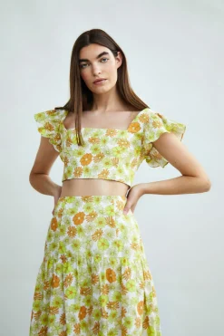 Glamorous Co-ords|Crops, Corsets & Bodysuits|Collection Ruffle Sleeve Crop Top -