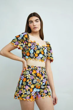 Glamorous Co-ords|Crops, Corsets & Bodysuits|Collection Scalloped Edge Crop Top -
