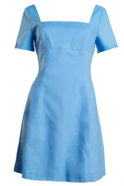 Glamorous Mini Dresses|Mini Dresses|Cornflower Blue Square Neck Mini Dress -