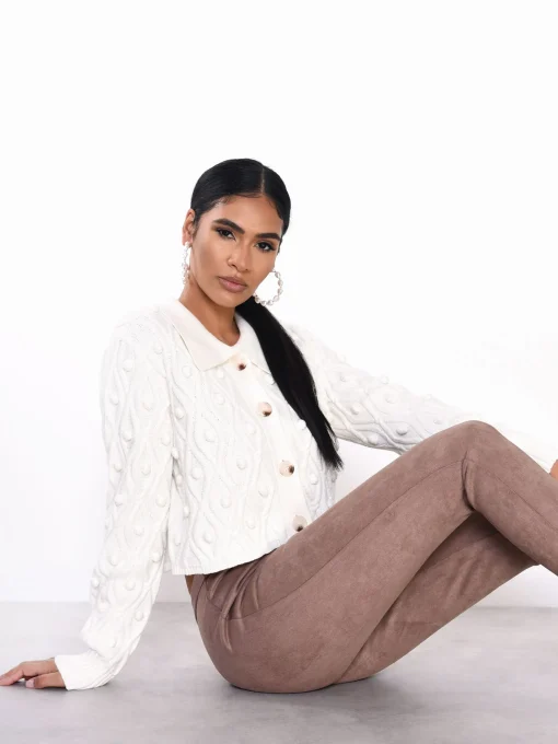 Glamorous Cardigans|Cream Button Front Cardigan -