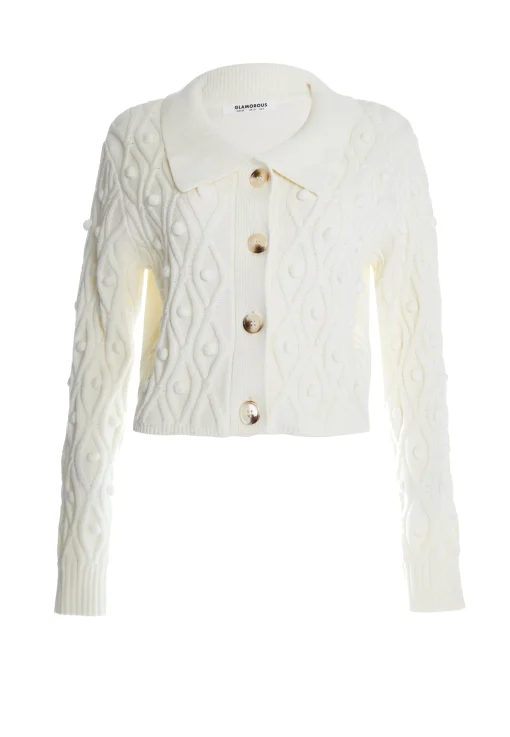 Glamorous Cardigans|Cream Button Front Cardigan -