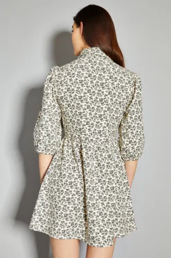 Glamorous Day Dresses|Cream Floral Skater Shirt Dress -