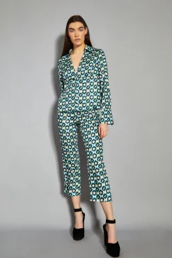 Glamorous Co-ords|Blouses & Shirts|Cream Multi Geo Flower Print V-Neck Button Front Shirt -