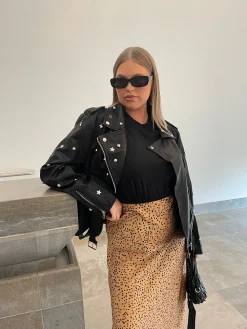 Glamorous Glamorous Curve|Jackets|Curve Black PU Biker Jacket -