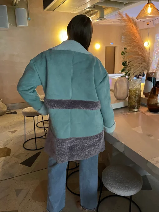 Glamorous Glamorous Curve|Coats|Curve Seafoam Green Mauve Coat -